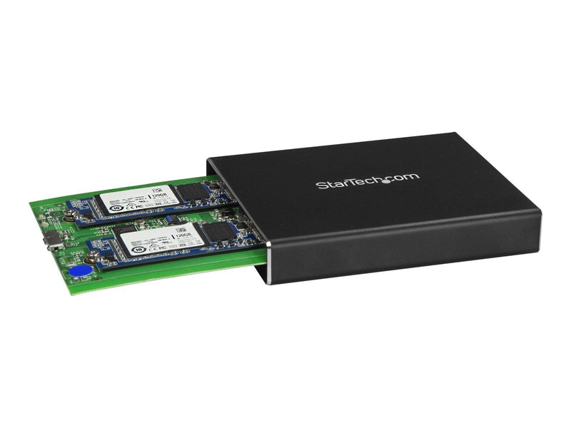 StarTech.com Dual-Slot Drive Enclosure for M.2 NGFF SATA SSDs - USB 3.1 (10Gbps) - RAID
