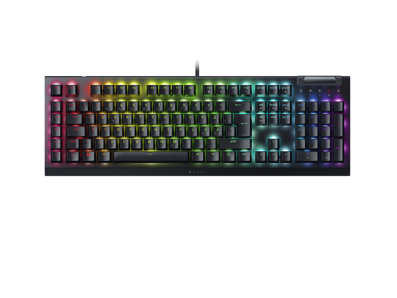 Razer BLACKWIDOW V4 X - GREEN SWITCH - Gaming Tastaturen - Nordisch - Schwarz