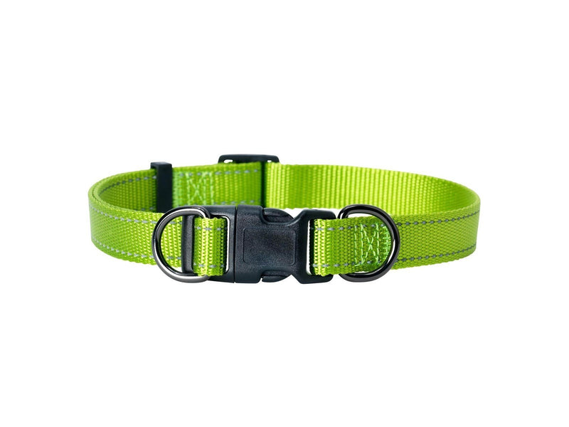 Dogman Nylon Hundehalsband Iris Grün Mittel 15mmx35-50cm
