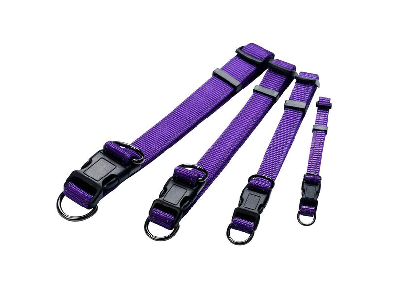 Dogman Nylon Hundehalsband Iris Lila Groß 20mmx35-60cm
