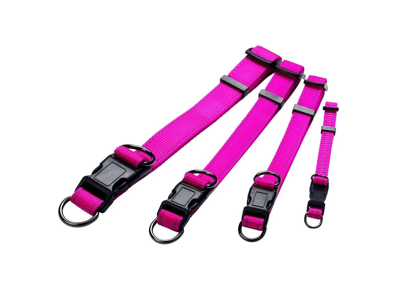 Dogman Nylon Hundehalsband Iris Rosa Mittel 15mmx35-50cm