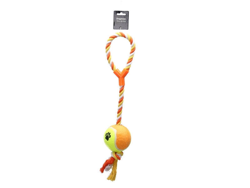 Dogman Toy Rope with XL Tennis Ball 9cm 53cm