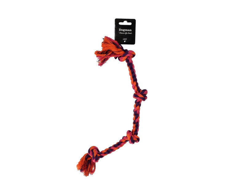 Dogman Hundespielzeug Seil mit 4 Knoten 44cm