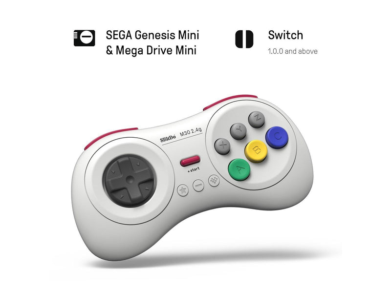 8BitDo M30 2.4G Wireless Pad White - Wireless Controller - Nintendo Switch