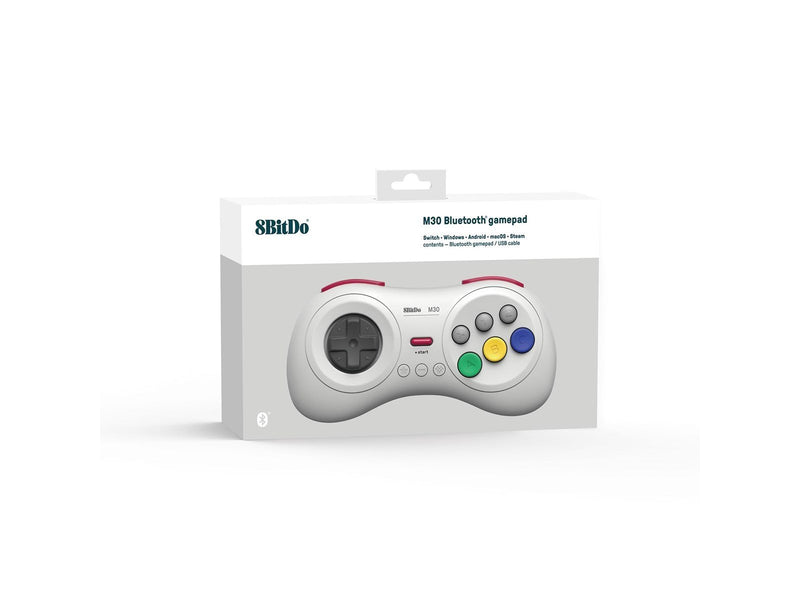 8BitDo M30 Bluetooth Pad White - Wireless Controller - Android