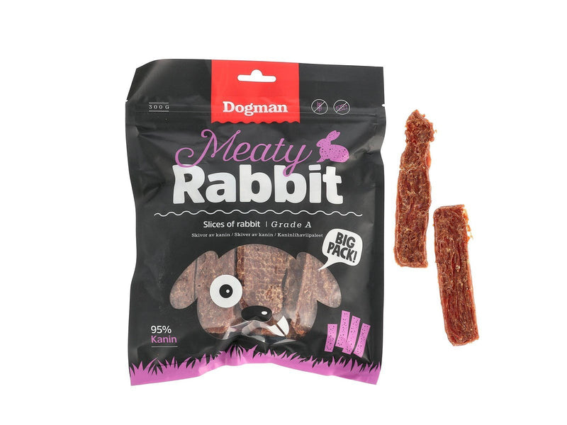 Dogman Meaty Rabbit Slices Grain-Free Dog Treats 300g