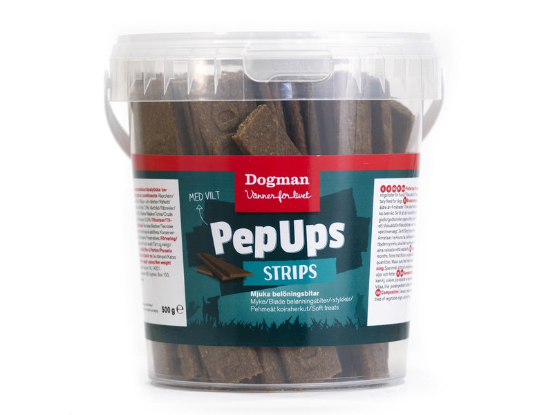 Dogman PepUps Streifen mit Wildfleisch – Schmackhafte Hundesnacks 500g