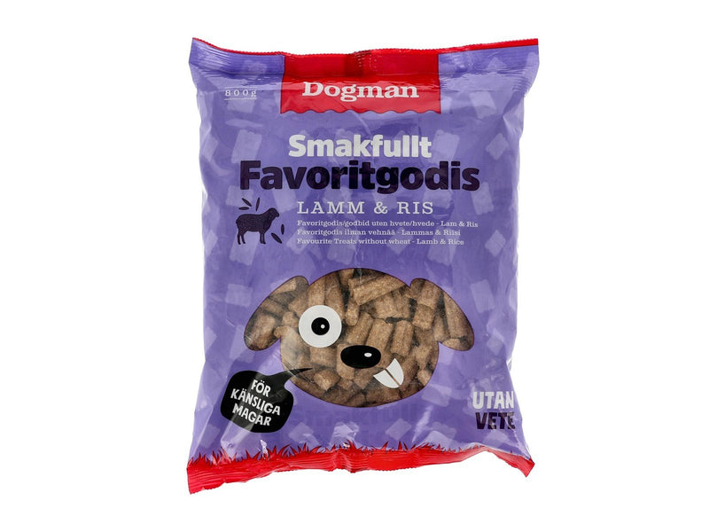 Dogman Hundesnacks Favoritgodis Lamm & Reis 800g