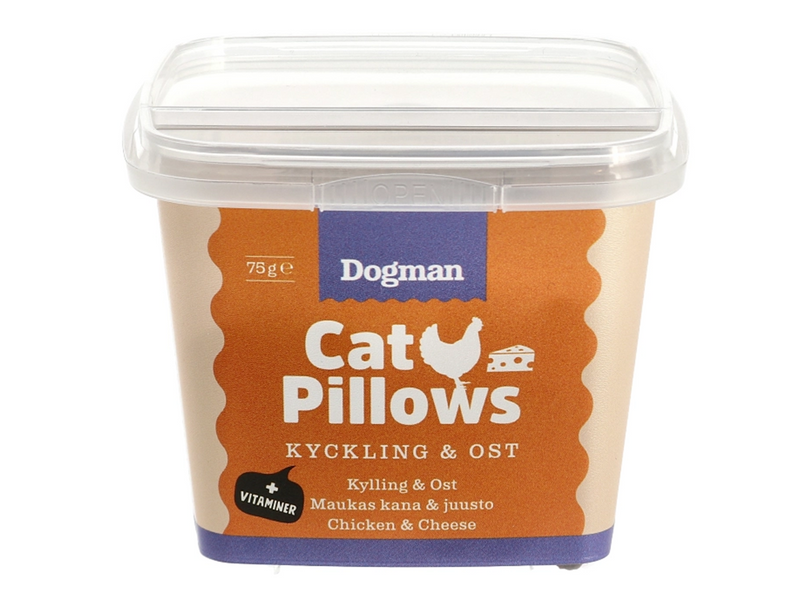 Dogman Pillows Chicken & Cheese Cat Treats 75g