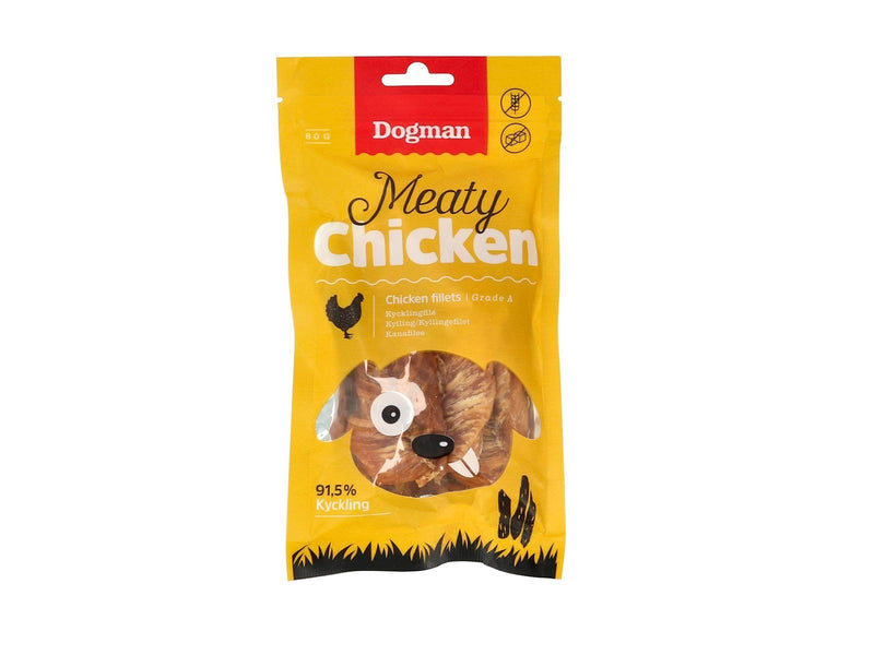 Dogman Meaty Chicken Fillets Dog Treats 80g