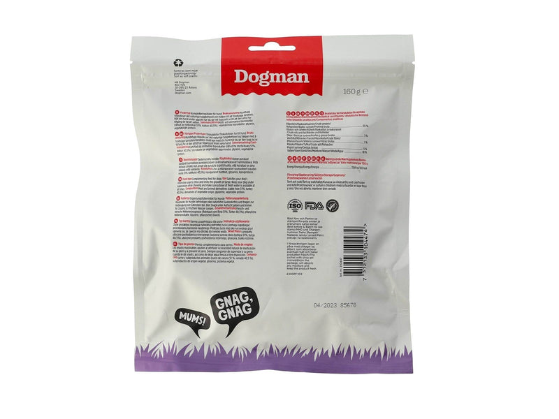 Dogman Hundeleckerlis Kauring Truthahn 160g