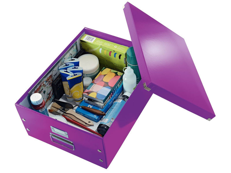 Leitz  Click & Store WOW Aufbewahrungs- und Transportbox Groß (Für A3) Violett