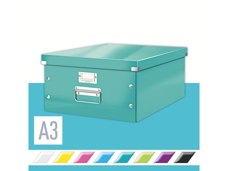 Leitz  Click & Store WOW Aufbewahrungs- und Transportbox Groß (Für A3) Eisblau