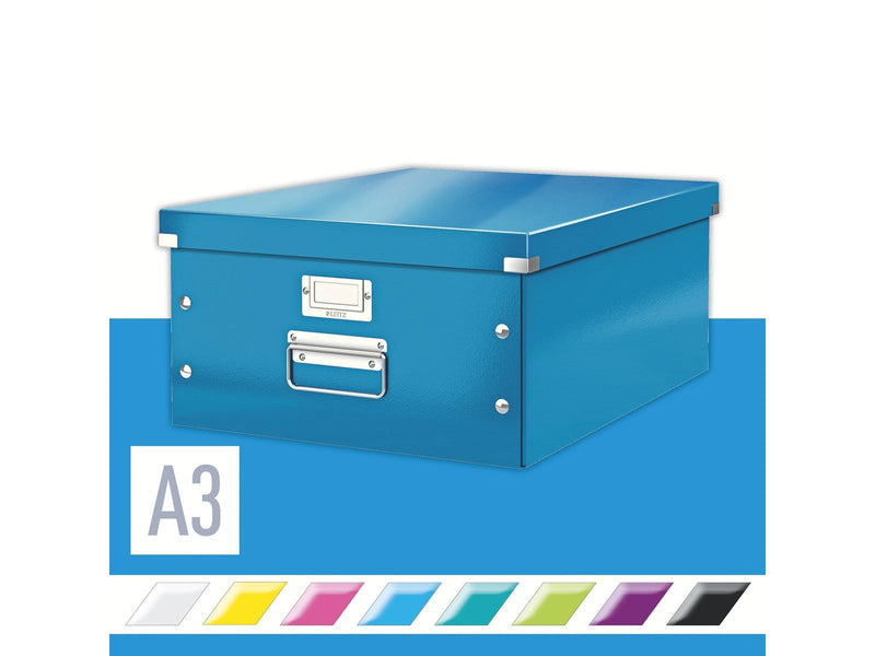 Leitz  Click & Store WOW Aufbewahrungs- und Transportbox Groß (Für A3) Blau