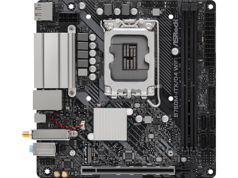 ASRock B760M-ITX/D4 WiFi Mainboard - Intel B760 - Intel LGA1700 socket - DDR4 RAM - Mini-ITX