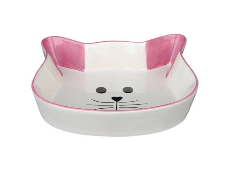 Trixie Ceramic Bowl cat face 0.25 l/12 cm assorted colours