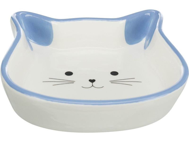 Trixie Ceramic Bowl cat face 0.25 l/12 cm assorted colours