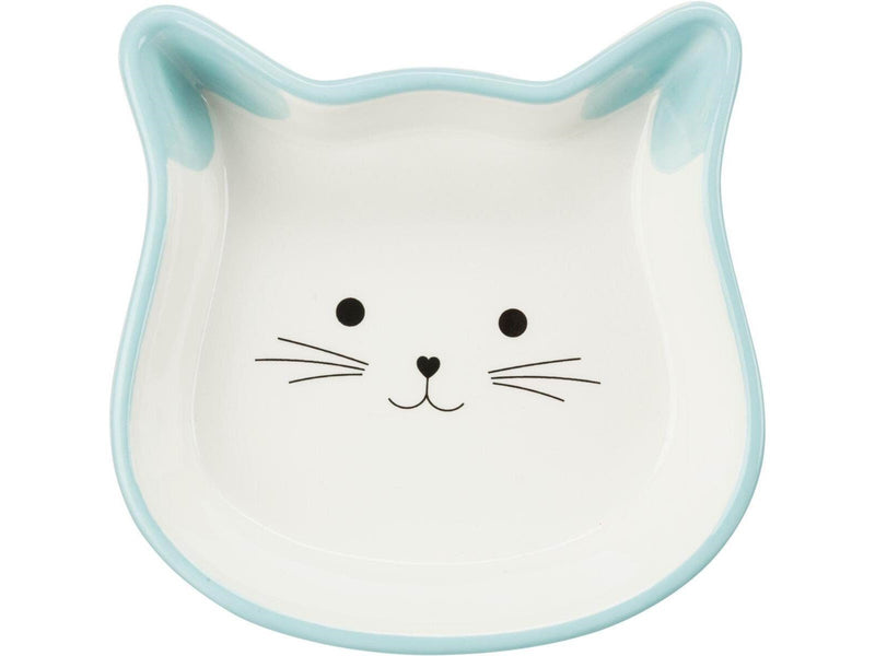 Trixie Ceramic Bowl cat face 0.25 l/12 cm assorted colours