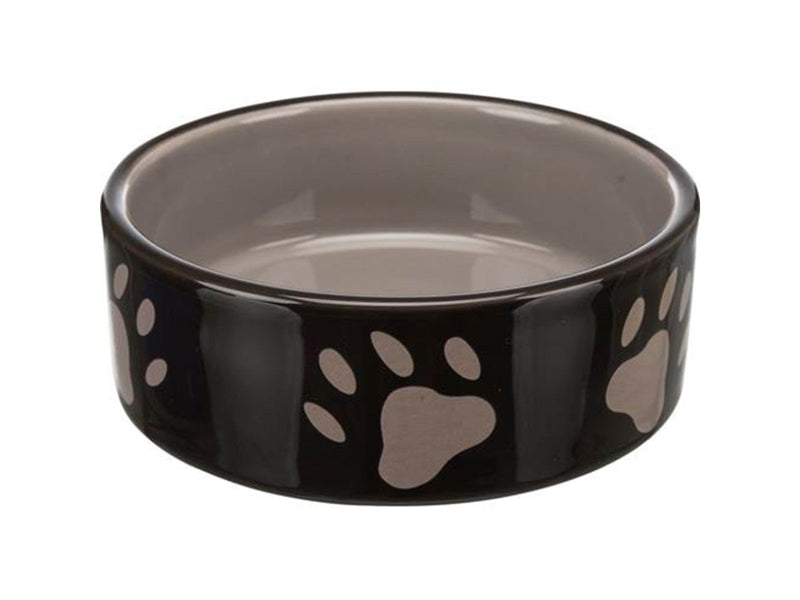 Trixie Ceramic Bowl w/ paws 0.3 l/ø 12cm