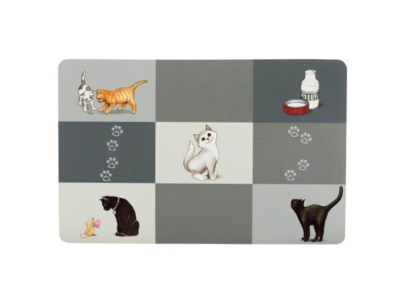 Trixie Place Mat Patchwork Cat 44 × 28 cm grey