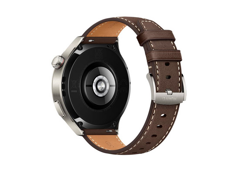 Huawei Watch 4 Pro 48mm Classic - Titanium Case with Dark Brown Leather Strap