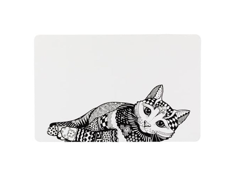 Trixie Place Mat Cat 44 × 28 cm white/black