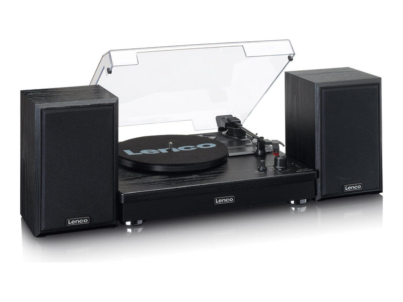Lenco LS-101BK - Belt drive wooden Record Player - Plattenspieler Schwarz