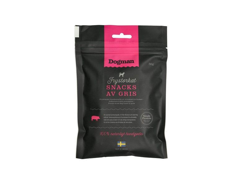 Dogman Hundesnacks Gefriergetrocknete Schweinestücke 50g