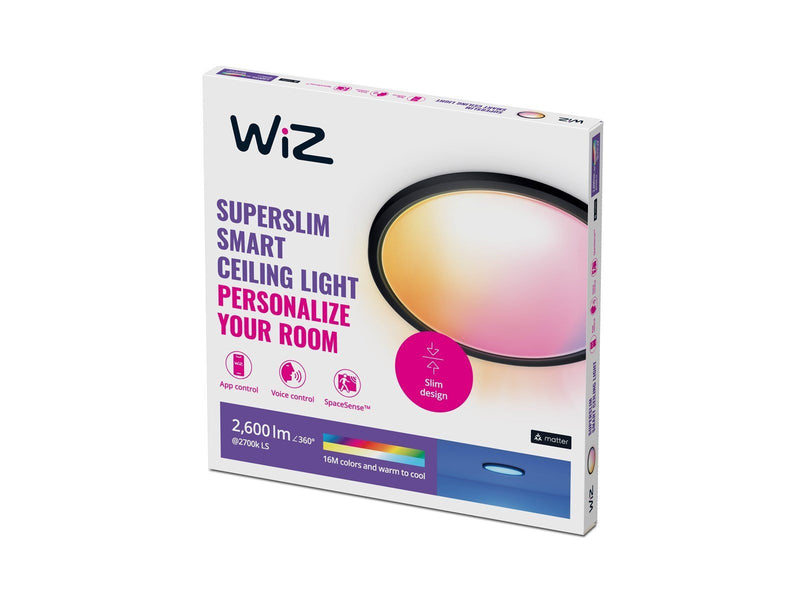 WiZ SuperSlim Ceiling 22W 2700-6500K RGB Black