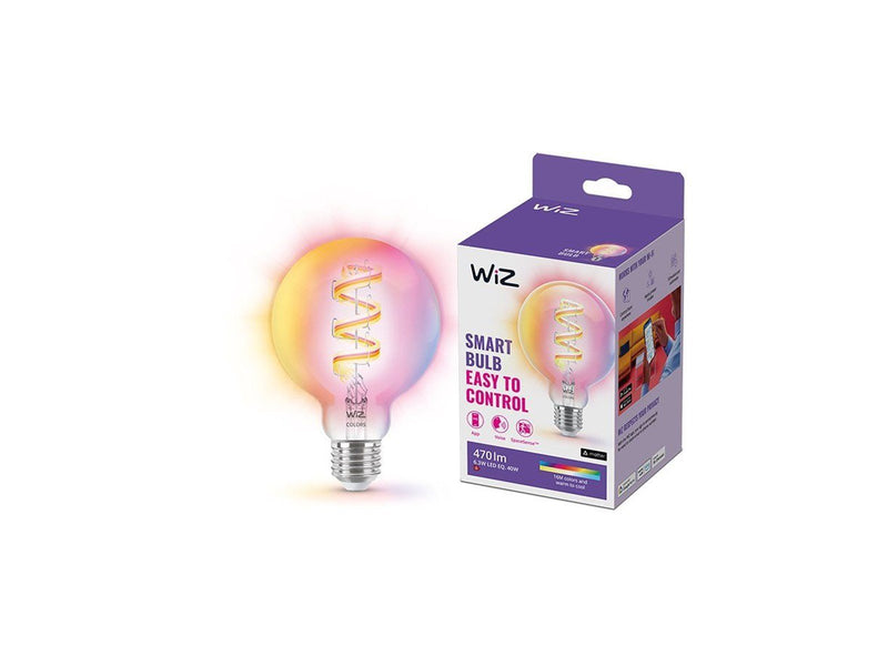 WiZ Filament Globe G95 6.3W RGB E27 Clear