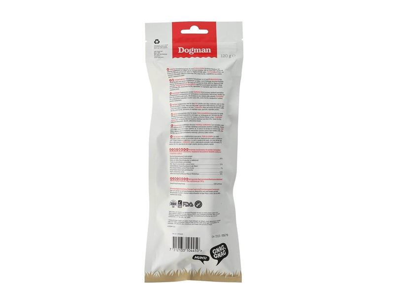 Dogman Hundeleckerlis Kaustangen Strauß 20cm 120g (2-Pack)