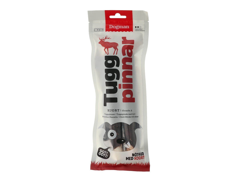 Dogman Hundeleckerlis Kaustangen Hirsch 20cm 120g (2-Pack)