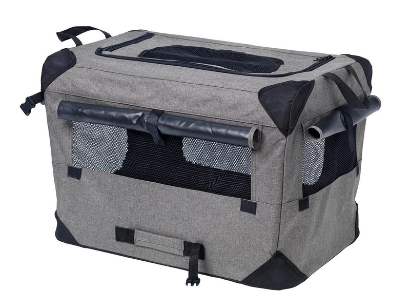 Dogman Pet Canvas Crate Milou Grey 60x42x42cm