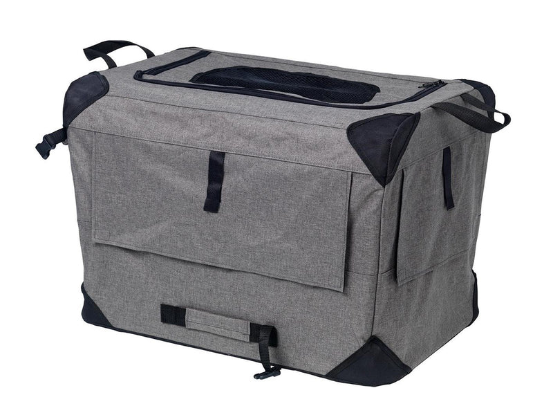 Dogman Pet Canvas Crate Milou Grey 60x42x42cm