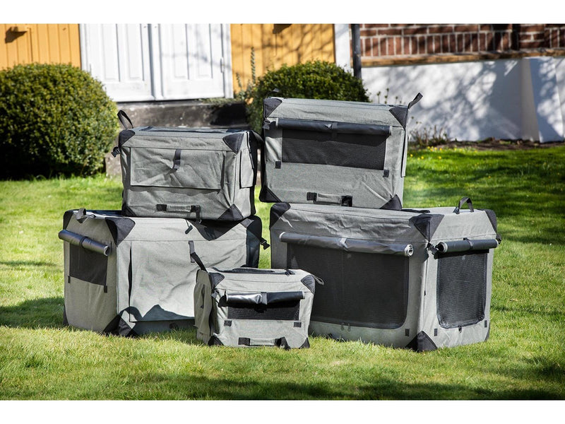 Dogman Pet Canvas Crate Milou Grey 60x42x42cm