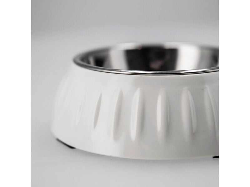 Dogman Retro-Futter- und Wassernapf Weiß Klein 160ml 14x4.6cm