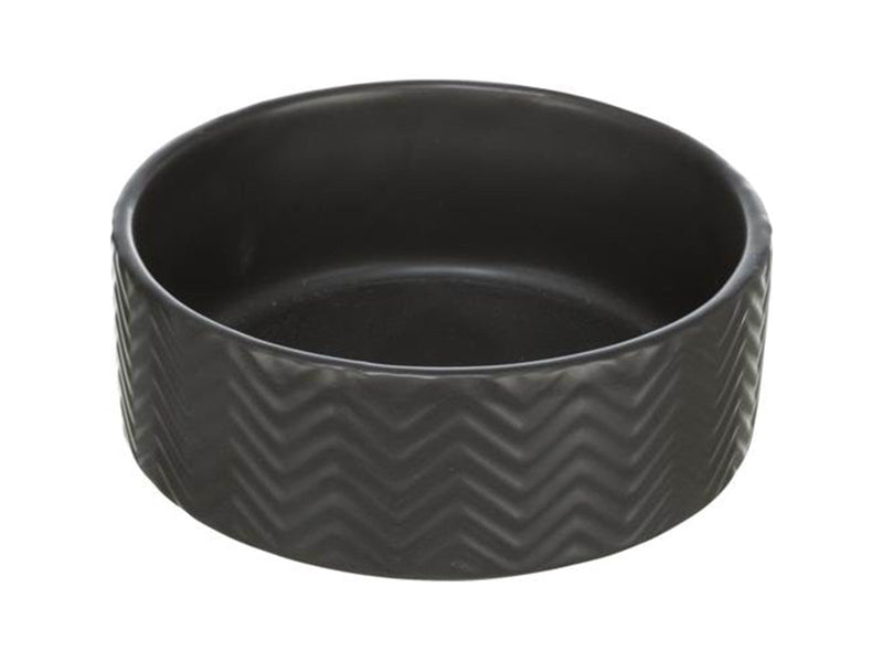 Trixie Ceramic Bowl dog 0.4 l/ø 13 cm black