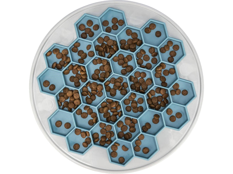 Trixie Slow Feeding Food Plate Hive ø 30 cm. grey/blue
