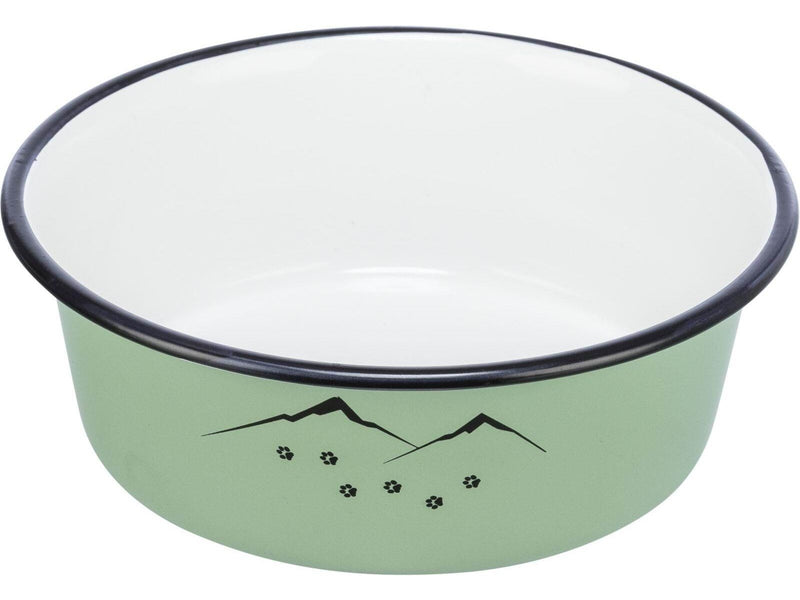 Trixie Bowl enamel/stainless steel 0.3 l/ø 12 cm green