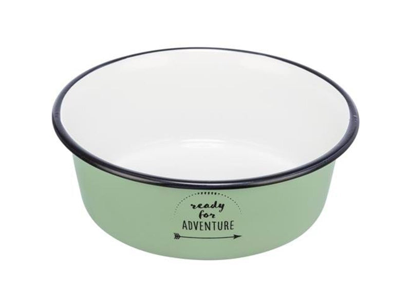Trixie Bowl enamel/stainless steel 1.9 l/ø 21 cm green