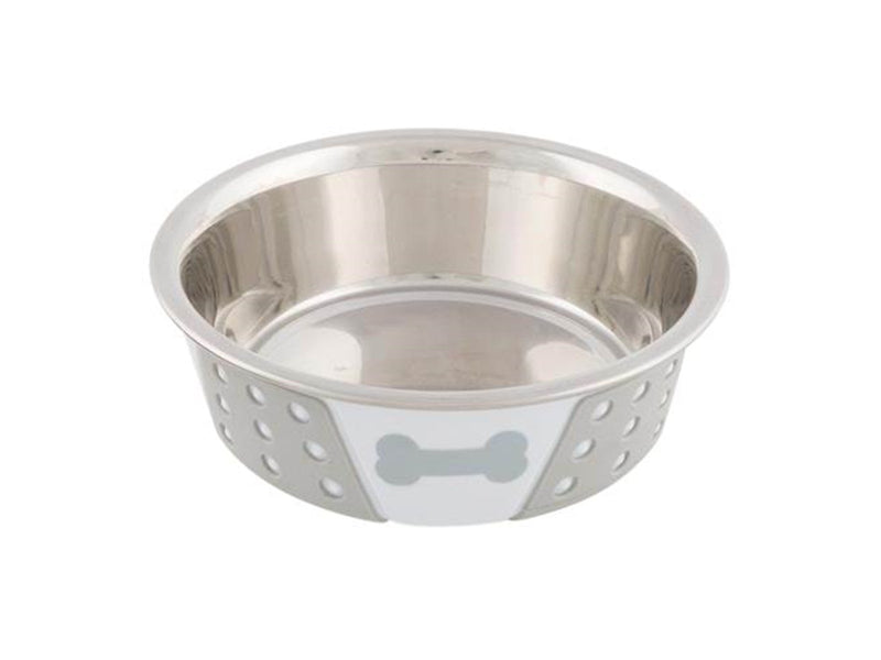 Trixie Stainless Steel Bowl 0.4 l/ø 14 cm white