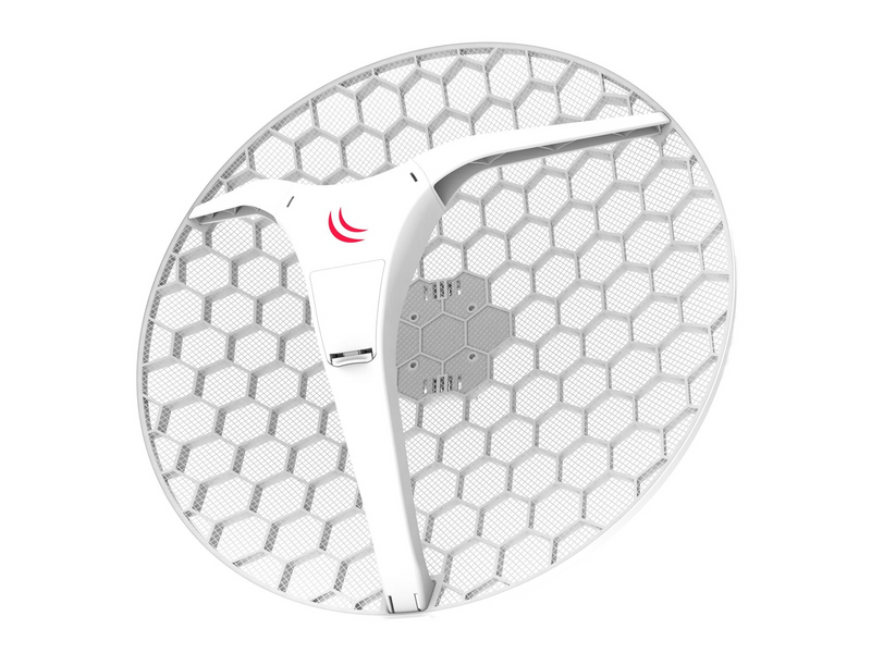 MikroTik LHG XL 5 ac (4-Pack) Dual chain Long Range 27dBi 5GHz CPE/Point-to-Point Integrated Antenna with AC support and Gigabit