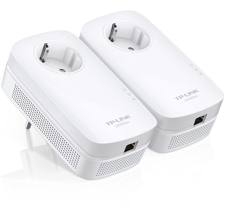 TP-LINK TL-PA8010PKIT AV1200 Gigabit Powerline Starterkit mit Frontsteckdose