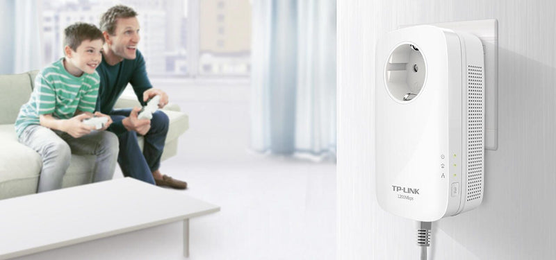 TP-LINK TL-PA8010PKIT AV1200 Gigabit Powerline Starterkit mit Frontsteckdose