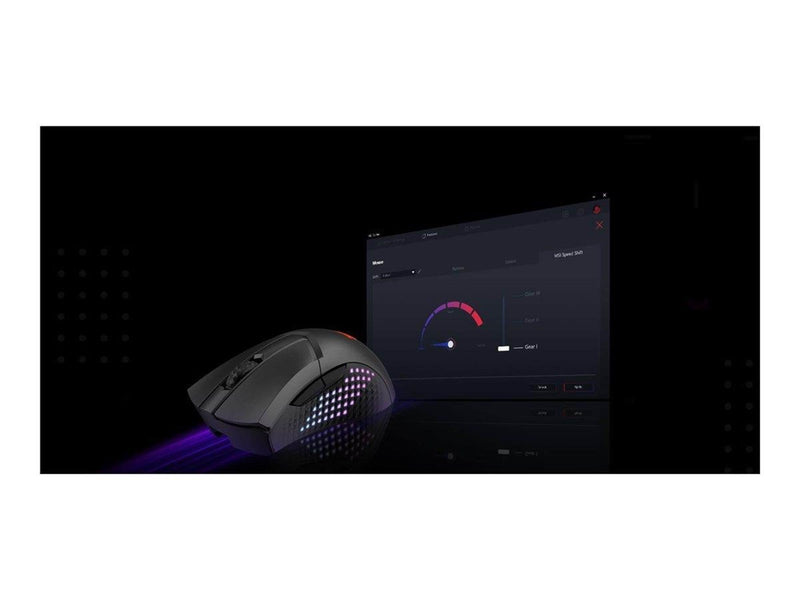 MSI Clutch GM51 - mouse - USB Bluetooth 2.4 GHz - Maus (Schwarz)