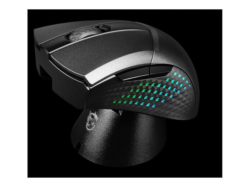 MSI Clutch GM51 - mouse - USB Bluetooth 2.4 GHz - Maus (Schwarz)