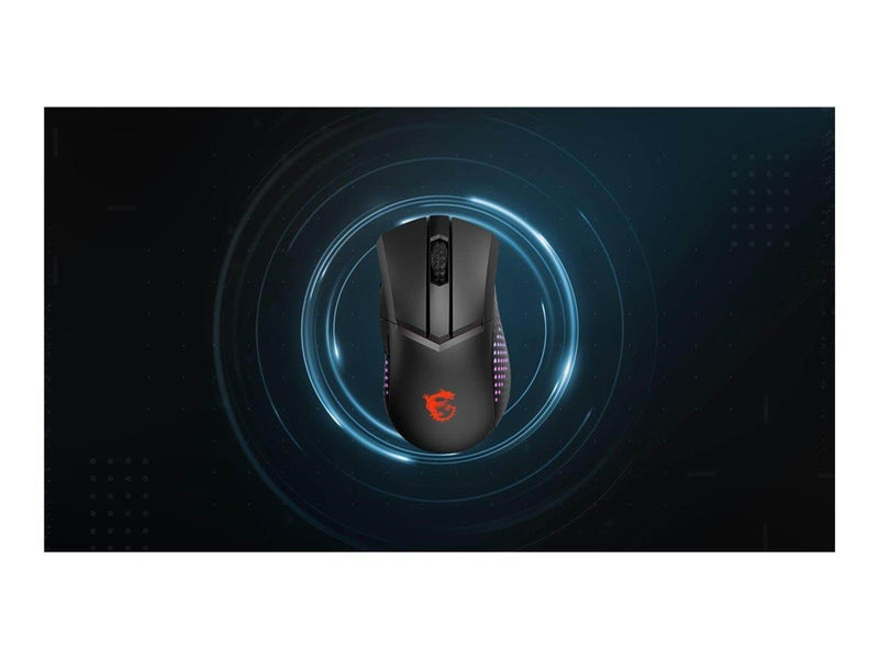 MSI Clutch GM51 - mouse - USB Bluetooth 2.4 GHz - Maus (Schwarz)