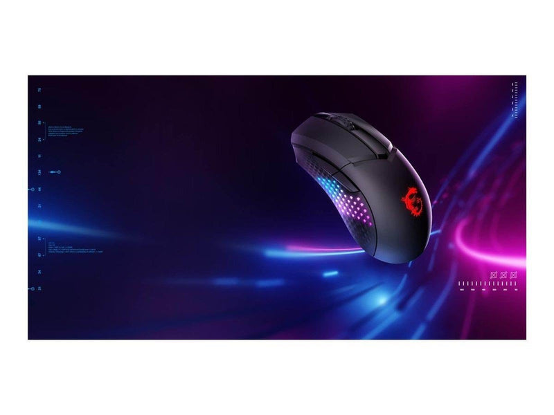MSI Clutch GM51 - mouse - USB Bluetooth 2.4 GHz - Maus (Schwarz)