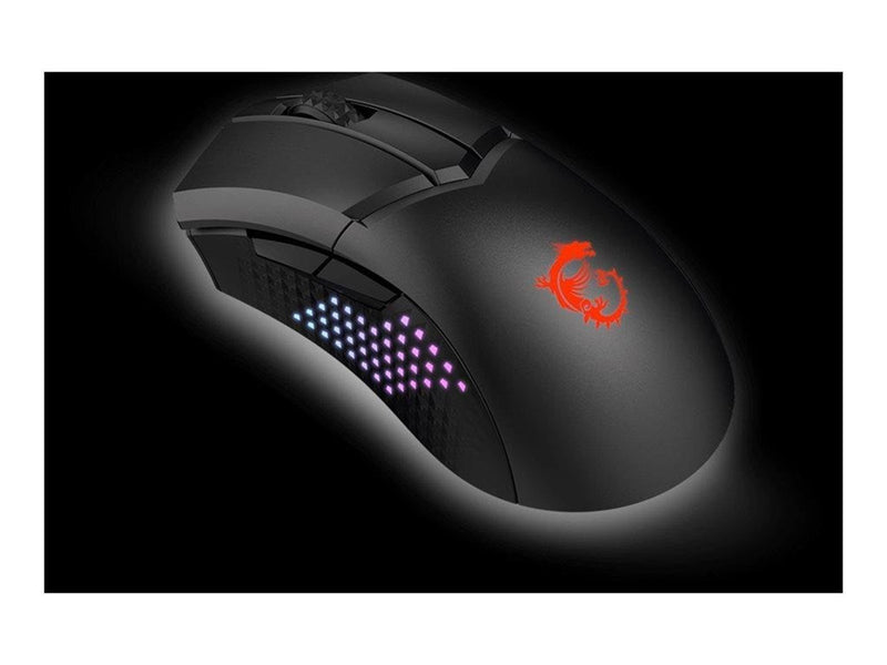 MSI Clutch GM51 - mouse - USB Bluetooth 2.4 GHz - Maus (Schwarz)