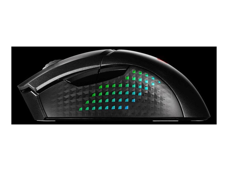 MSI Clutch GM51 - mouse - USB Bluetooth 2.4 GHz - Maus (Schwarz)